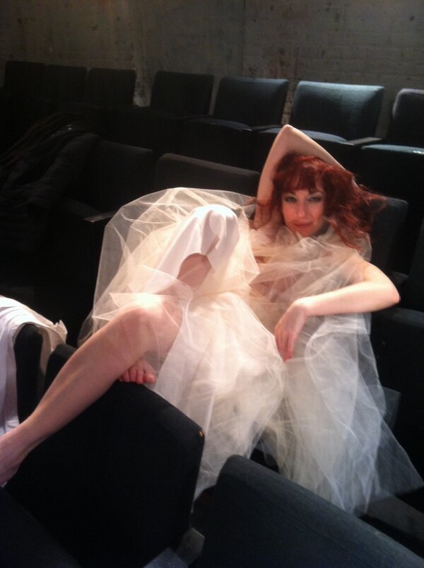 Rehersal of "Eurydice's Dream"! Only a week since we began and already so much beautiful art created!!