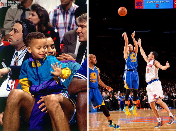 Steph Curry put on a 3-point shooting clinic 21 years after watching the '92 Three Point Contest with his dad #TBT