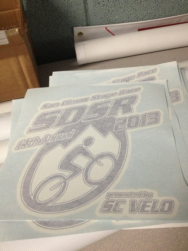 We have our support vehicle stickers all ready! #sandimasstagerace #cycling #roadrace #southerncalifornia