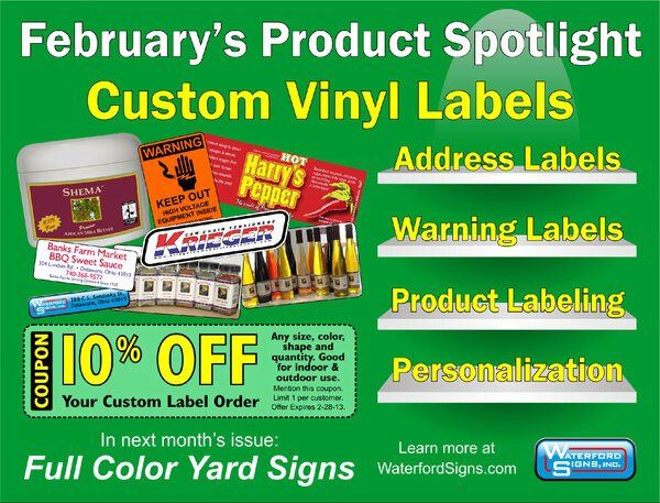WaterfordSigns's tweet photo. Last day to save on Stickers and Labels. Sign up at http://t.co/OLaBsdVttc to receive deals delivered to your inbox. http://t.co/jV03osQsy7