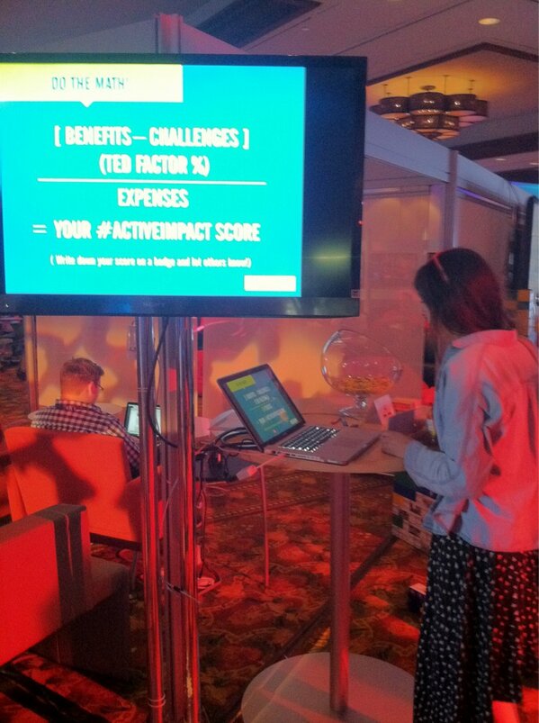 TheMauricio's tweet image. Have you seen the #activeimpact score tracker in the lab? Cause you probably should! #TEDActive