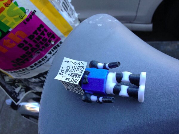 MyRobotNation's tweet image. Robots in the Wild: For Public Sleeping Day, Tux sourced a bike seat &amp;amp; settled in with the Bot Times for a snoozer...