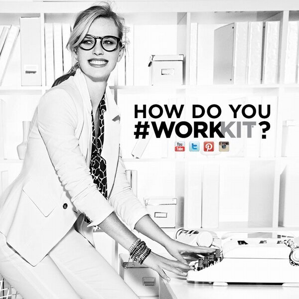 eulelereal's tweet image. Anne V (@AnneV) for White House Black Market (@whbm) by Ellen Von Unwerth #workkit