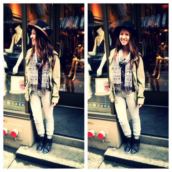 @SaashaDay rockin' some awesome new pieces from <a href="/MotherDenim/">Mother Denim</a> <a href="/JanessaLeone/">Janessa Leone</a> and <a href="/feelthepiece/">feel the piece</a>! #OOTD #Fashion #Fun