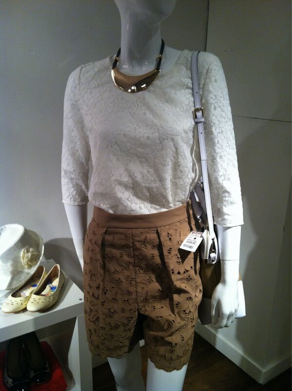 Neutral lace on lace <a href="/tjmaxx/">TJ Maxx</a> self expression exhibit #maxxinista
