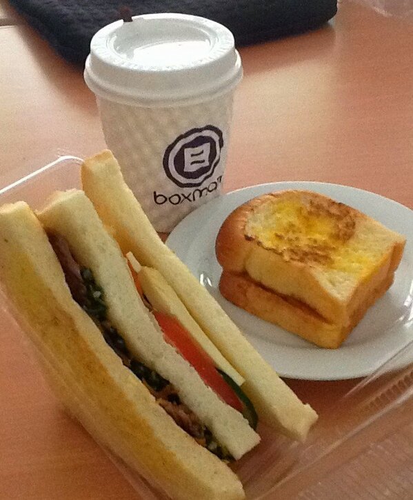 boxmart's tweet photo. Our club sandwich &amp; mini toast... So tasty, our boss raise our salary! True story! :p munch munch time! http://t.co/yzMdTIuRaS