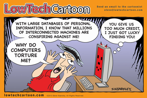 LowTechCartoon's tweet image. Do millions of interconnected computers conspire against you, or did yours just get lucky: lowtechcartoon.com
