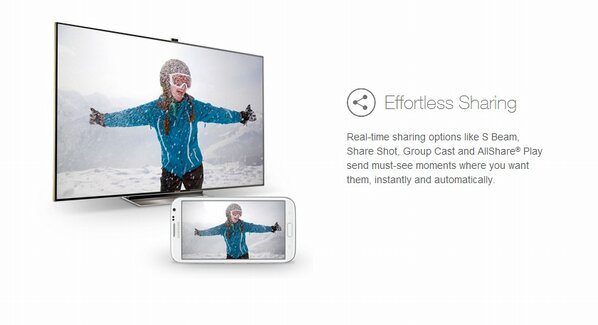 SamsungMobiAfr's tweet photo. Sharing is caring! Experience #AllShare #Sbeam #ShareShot #GroupCast on the #GalaxyS3 http://t.co/q4nAv1tH0b