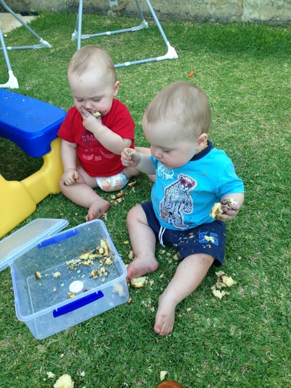 ClaytonMartin15's tweet image. This is the result of leaving a tray of cupcakes unattended with 11 month old twins around #gone #guts #noneforme