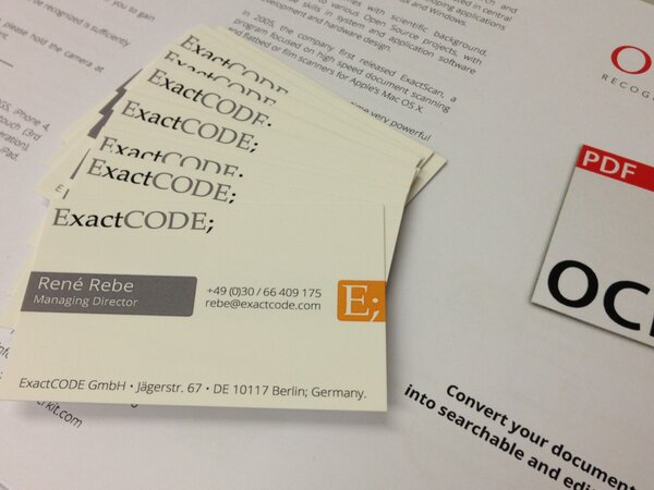 ReneRebeTM's tweet image. The #new #ExactCODE #business cards: