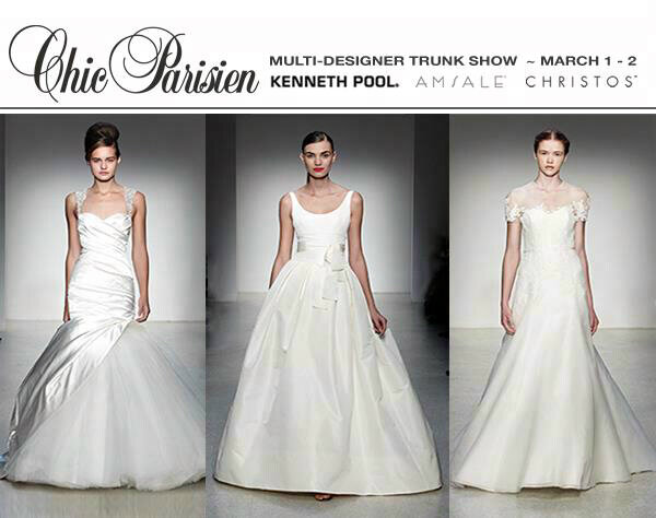 Today Last Day <a href="/chicparisien/">Chic Parisien</a> extraordinary multi-designer #Trunkshow #Amsale#Christos #KennethPool #brides #BrideToBe