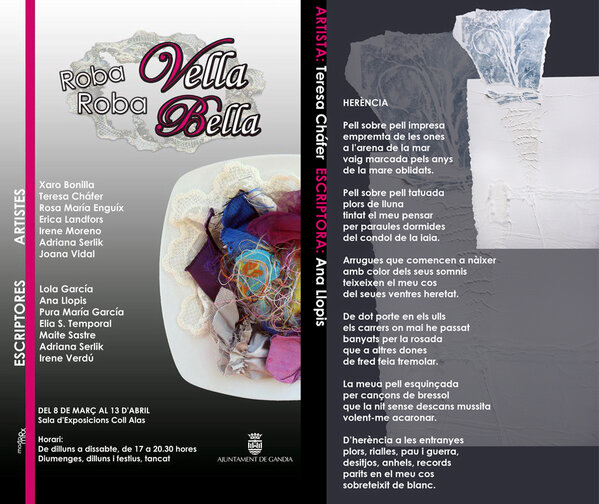 #Exposición #RobaVellaRobaBella. Gracias Ana LLopis por captar tan bien la esencia de mi obra con tu poema "Herència"