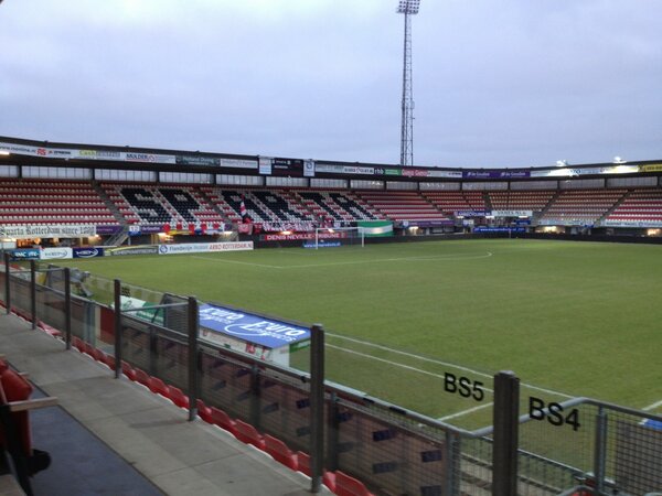 Op uitnodiging van MTS Europroducts gezellige avond bij Sparta-De Graafschap voor de boeg.