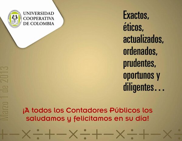Uccsantamarta's tweet photo. A todos los estudiantes de contaduria publica, los saludamos y los felicitamos en el dia del Contador Publico. http://t.co/69uEikAIeT