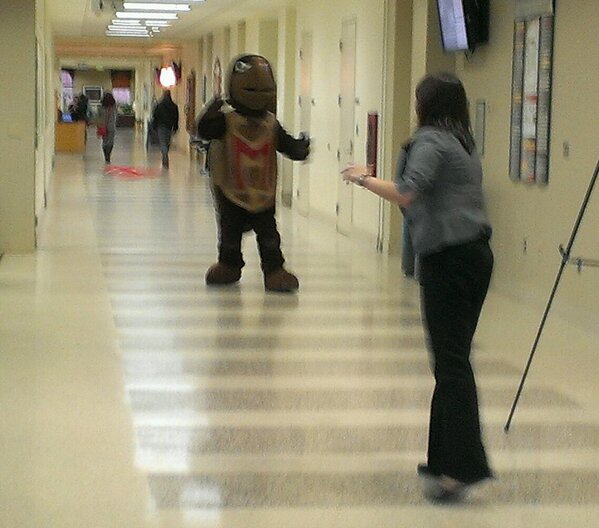 saltedpink's tweet photo. Frisbee with Testudo in the student union - highlight of the week! http://t.co/xAeFSpSyhL