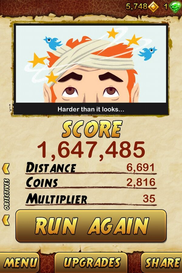drniranjan80's tweet photo. I got 1647485 points while escaping from a Giant Demon Monkey in Temple Run 2. Beat that! http://t.co/FP2DK5FKFe http://t.co/RklfdWjEWR