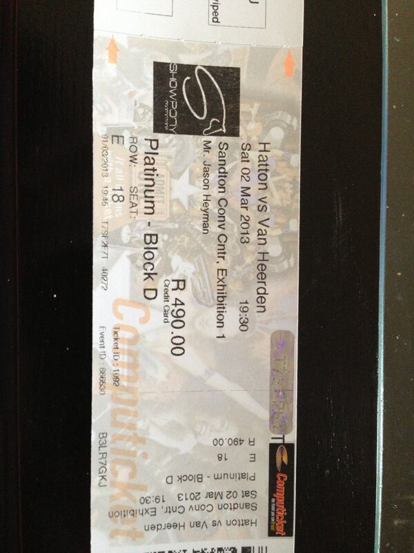 Got my ticket and very amped , good luck <a href="/TheHeat001/">Chris van Heerden</a> . I will be shouting