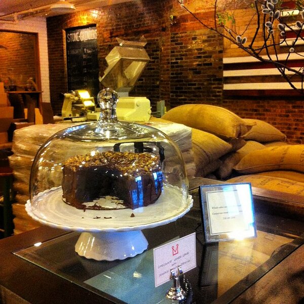 #mastbrothers makes cakes? Chocolate layer cake with almond praline topping. #brooklyn #chocolate