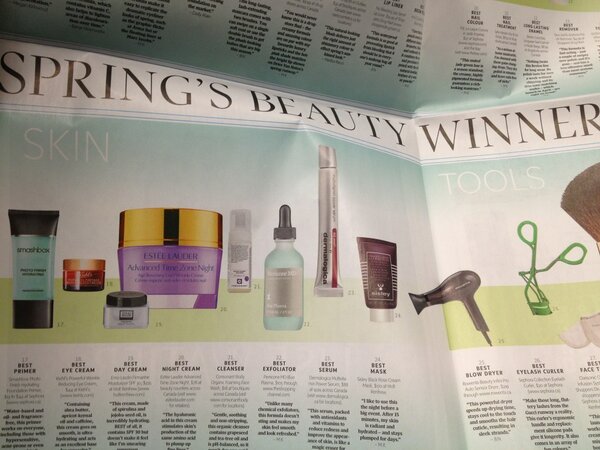 DermalogicaCDN's tweet photo. Almost spilt my morning coffee reading The Globe &amp; Mail style section! #MultiVitaminPowerSerum spring beauty winner! http://t.co/njBc8wgEjh