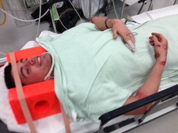 AndyGaff88's tweet photo. @LouBartonx I'm ok Lou Lou! ;) all fart and no poo... Just a fractured ankle xx http://t.co/dLZ01EA71L