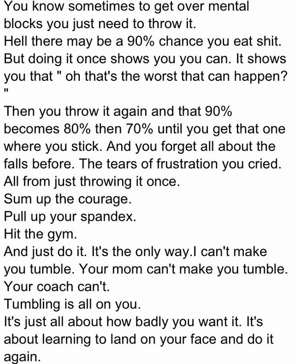 TheCheerGoddess's tweet image. If you have a mental block..