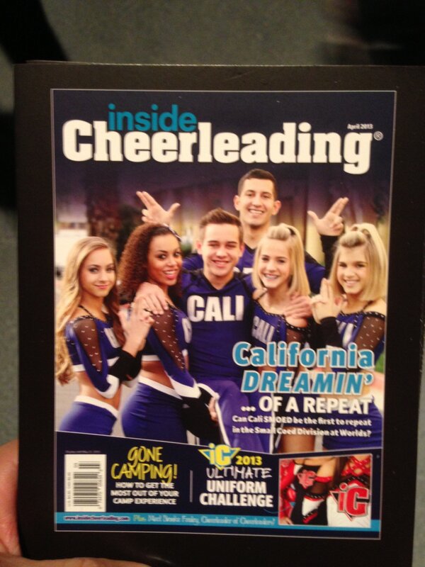 cheerUPDATES's tweet image. CALI SMOED on the latest cover of Inside Cheerleading magazine.