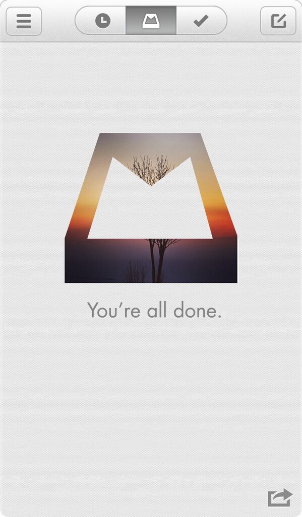 HamSheath's tweet image. I'm totally winning at email. #inboxzero via @Mailbox