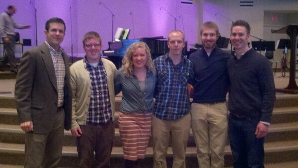 Hunter and friends at commissioning service this morning.