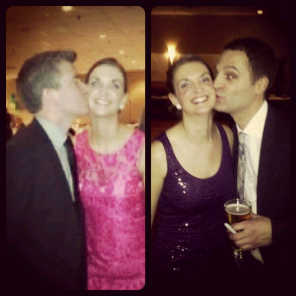 missaliciadee's tweet image. Kissed by my favourite @SportsCentre boys @JayOnrait @tsnotoole #makingmemories #ramsdinner #unforgettableevenings