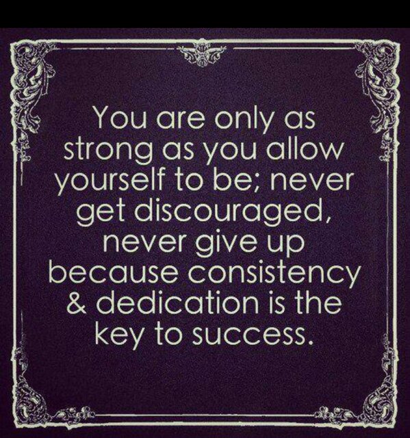 I dont know the word giving up.. I have come to far to stop now!!
