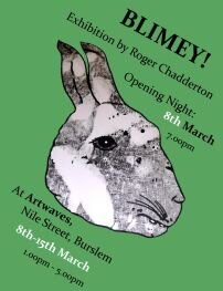 ArtWaves's tweet photo. @ArtWaves Blimey! Exhibition by Roger Chadderton
Open Night Fri 7pm 8th March
1pm - 5pm daily http://t.co/j3U1wZBJ1d http://t.co/coLNWlOAKU