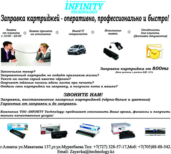 InfinityTechno2's tweet image. Заправка картриджей - оперативно, профессионально и быстро! 

(Цена от 800 тенге, с учетом НДС 12%)