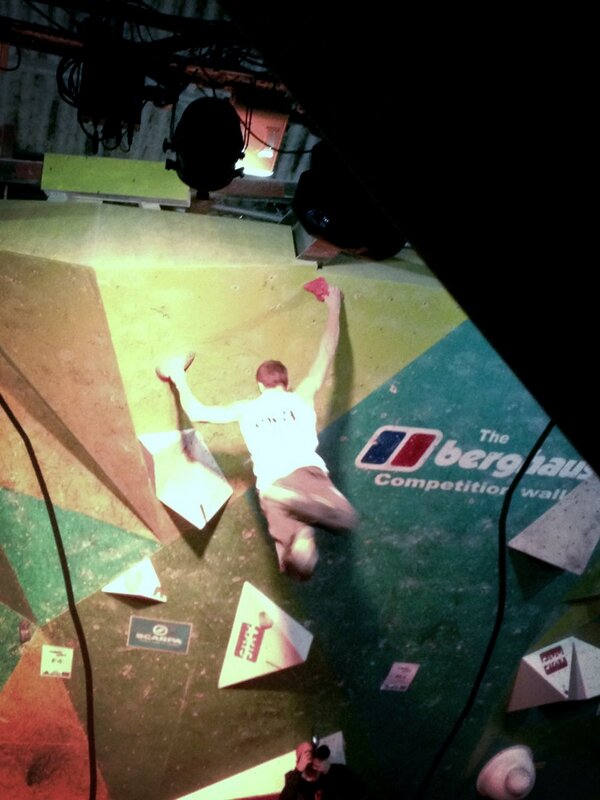 @jakob_schubert nailing the last move on problem 4 to win #thecwif. #Amazing to watch!! @ClimbingWorks