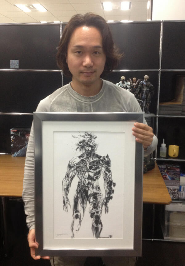 Platinumgames Inc En Twitter ヨダレ注意 メタルギアライジング リベンジェンス Mgr イラストコンテスト 3 14 新川洋司賞 の賞品が 今朝konamiさんより届きました 雷電 の複製原画 新川さん直筆サイン入りデス Http T Co Zchtczc2pz