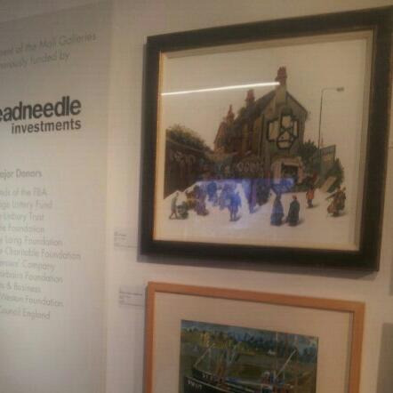 liams_art's tweet image. First picture at the exhibition at The Mall Galleries. No moaning if it doesn't sell!
