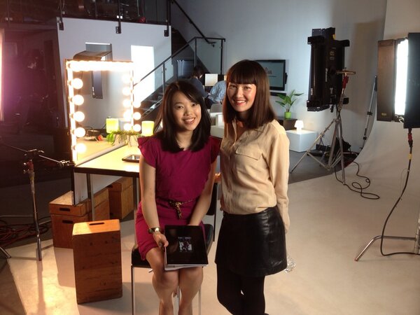 modestoriesca's tweet image. Shooting with @sololisa and @garniercan #dailyglam