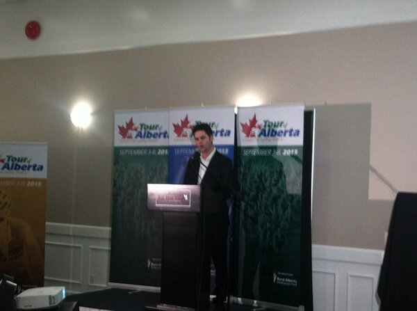 Duane Vienneau, Alberta Peloton Executive Director welcomes the 11 TOA Host Communities.