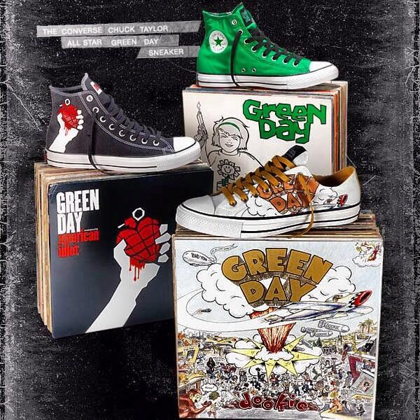 Converse Twitter पर: "Converse Green Day sneakers out now! # AmericanIdiot #Dookie http://t.co/ReawATgVWa" / Twitter