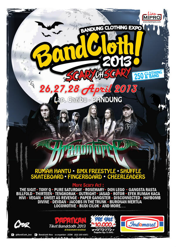 Tiket <a href="/BandCloth_Fest/">Info_JakCloth</a> 26,27,28 April 2013 bisa kamu beli di @indomaret_co_id seluruh Indonesia.