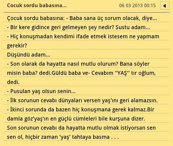Çocuk sordu babasına: "Baba sana 3 sorum olacak" diye....