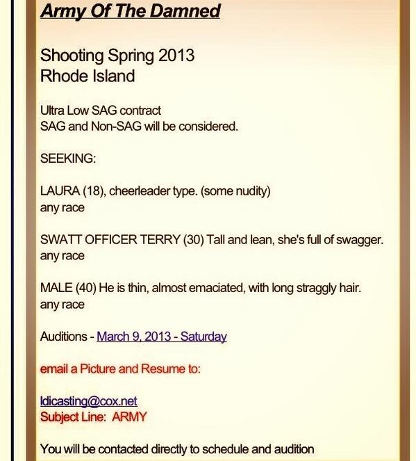 WoodhavenProdCo's tweet photo. #Casting call this weekend for two actresses. Schedule with @LDICasting    
 contact Numbers below 
#rhodeisland http://t.co/hqDvSKOB51
