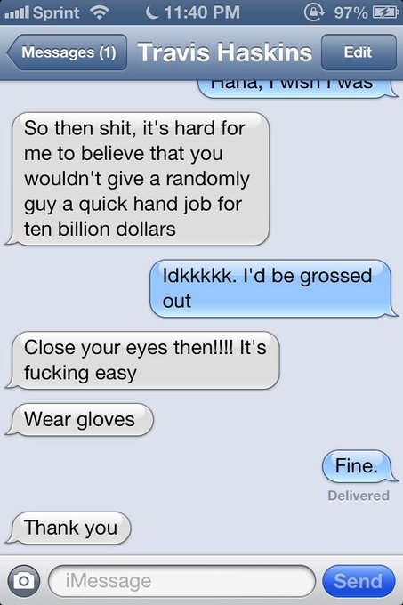 The convos me and Travis have. Lmfao http://t.co/GQpnlsvFbt<a href="/tag/waaf"class="tags"><span>#waaf</span></a>