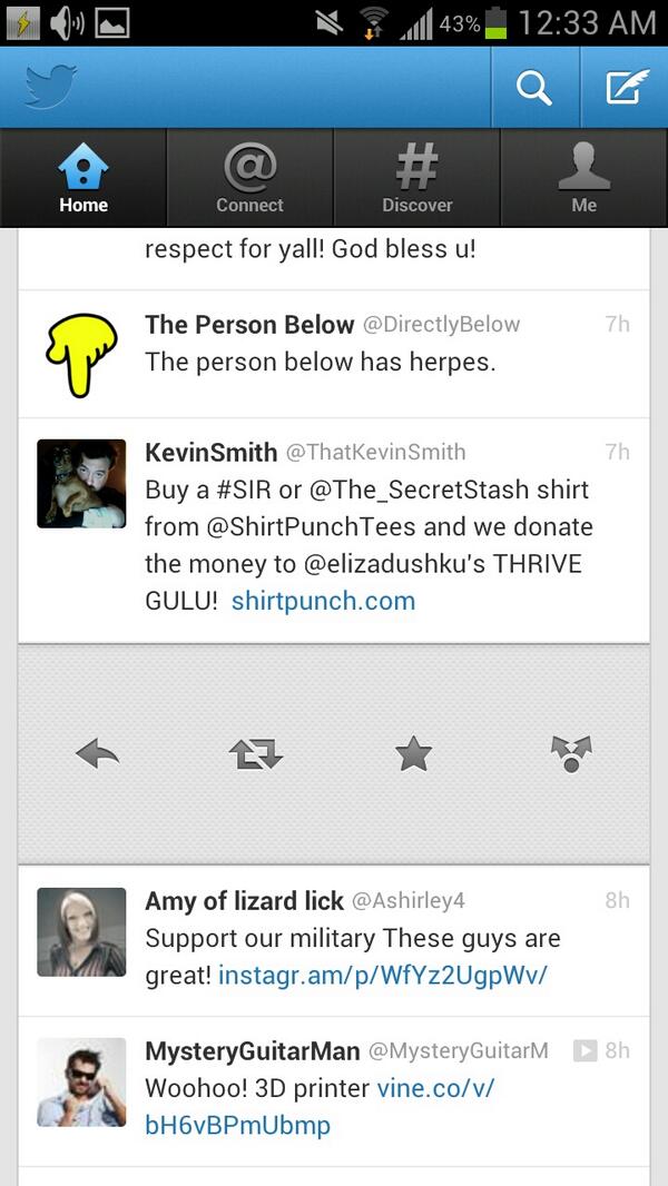 that_guy_Fox's tweet image. @ThatKevinSmith :) I could see Jason mewes having this #clitmaster