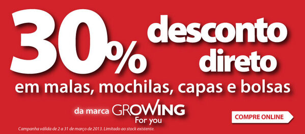 radiopopularPT's tweet photo. 30% Desconto direto em malas, mochilas, capas e bolsas Growing
http://t.co/DlC7SYOqlM http://t.co/BnsWlGZc2W
