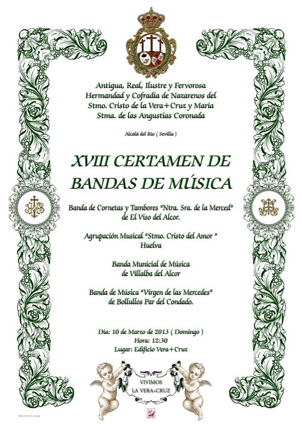 SoyDeLaVeraCruz's tweet photo. Cartel del XVIII Certamen de Bandas 3⃣ http://t.co/2svpmj4XJO