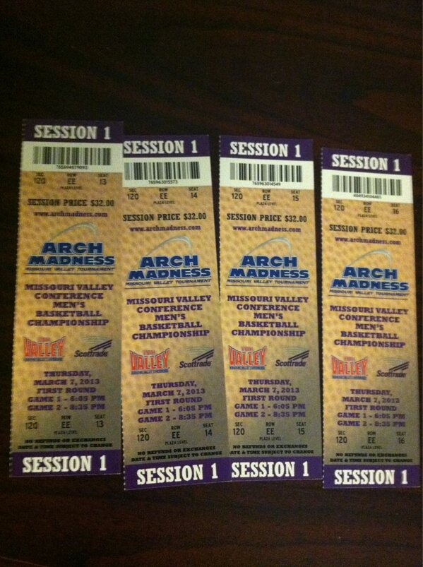 Tickets are in!! #ArchMadness #SIUSalukis @SalukiDawgPound @ValleyHoops @SIU_Basketball