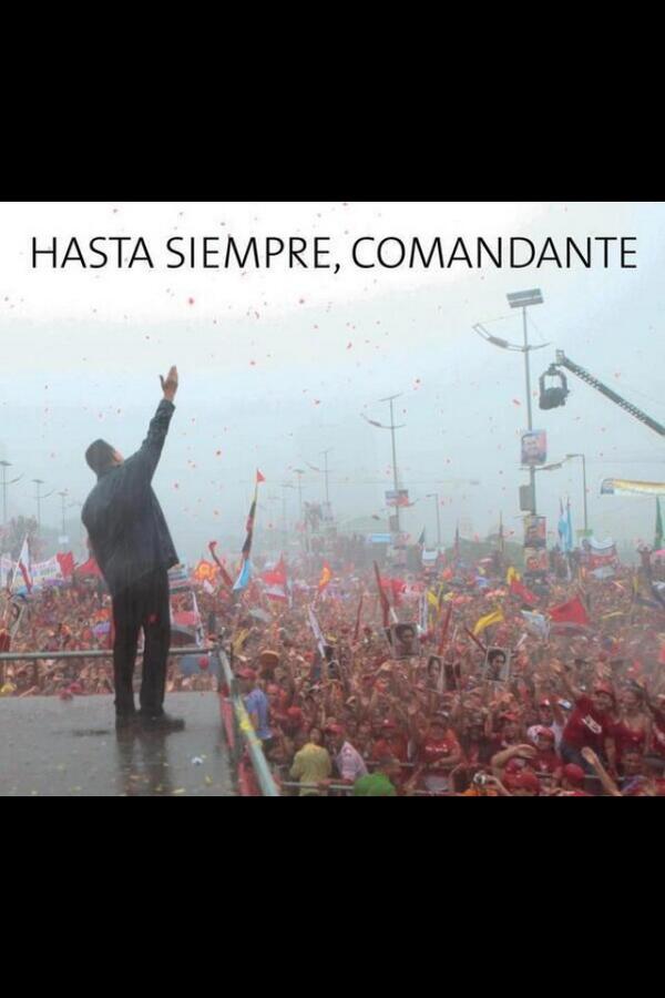 juniorcaraballo's tweet photo. Hasta siempre Comandante! http://t.co/n67fF1040n