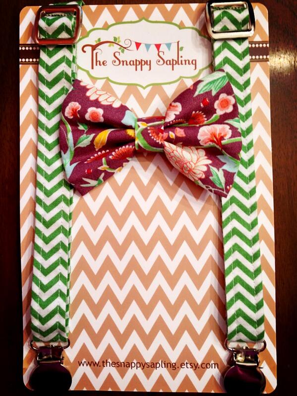 SnappySapling's tweet image. New packaging! So cute! #suspenders #bowtie #modtod #hipbaby #chevron