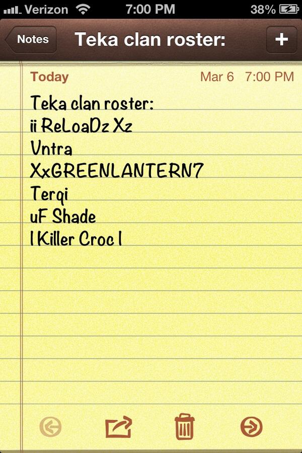 TekaClan's tweet photo. The Roster update..! http://t.co/EpvccJiDha