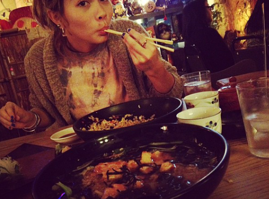 Our Japanese feast lol love you Stella. <3 :)